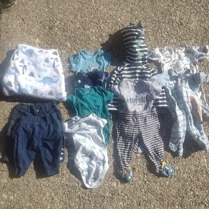 Carter's Blue and Gray Kids Matching Sets